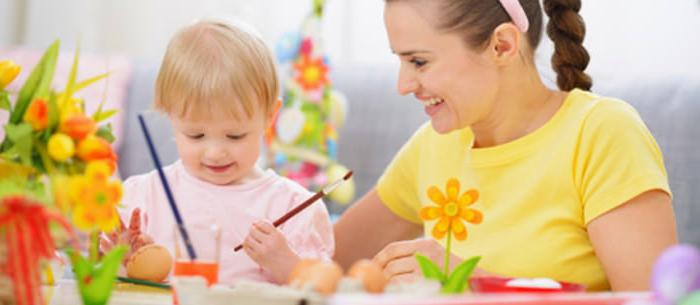 Comment dire à un enfant à propos de Pâques et l'impliquer dans le processus de préparation pour les vacances?