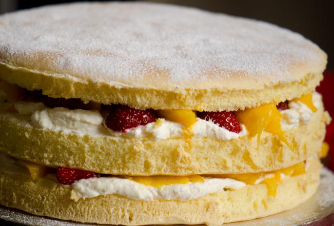 gâteau avec de l'eau bouillante 