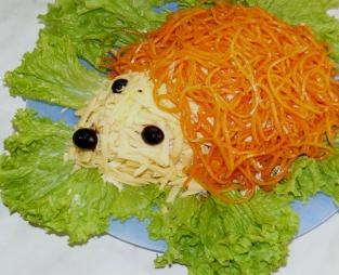 Recettes simples: hérisson salade aux carottes coréennes