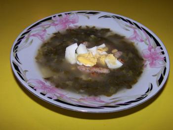 Soupe d'oseille de ragoût. Recette