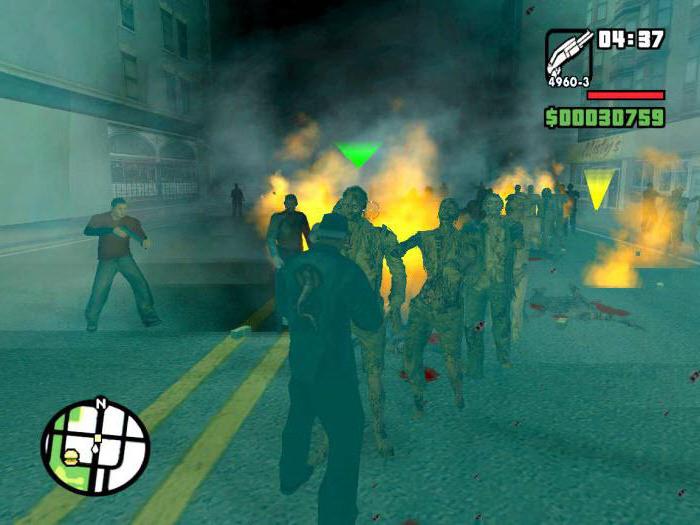 Ajouts et codes sur "GTA: San Andreas" sur les zombies