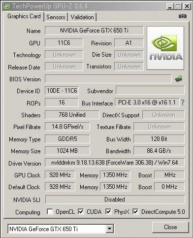 carte vidéo geforce gtx 650 ti