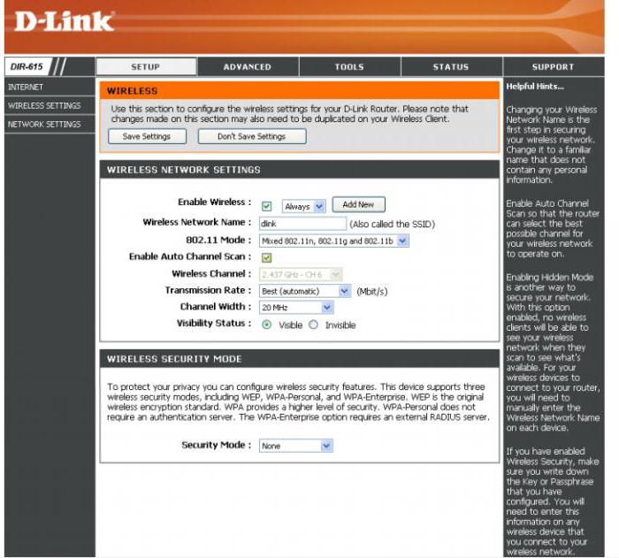 Comment configurer un routeur D-Link Dir 615: instructions étape par étape avec une photo