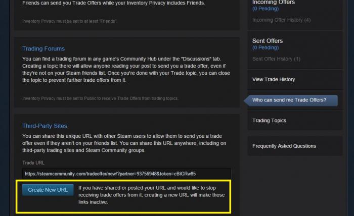 Comment trouver l'adresse de trading Steam et comment utiliser ce lien?