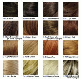 Palette de couleurs de cheveux 