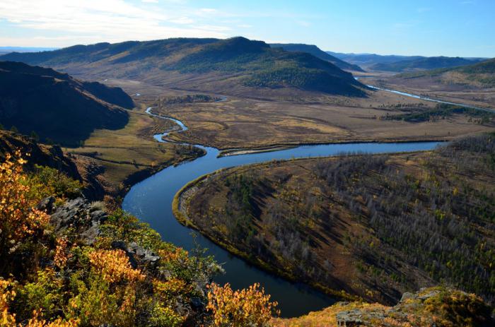 source et embouchure de la rivière Amour