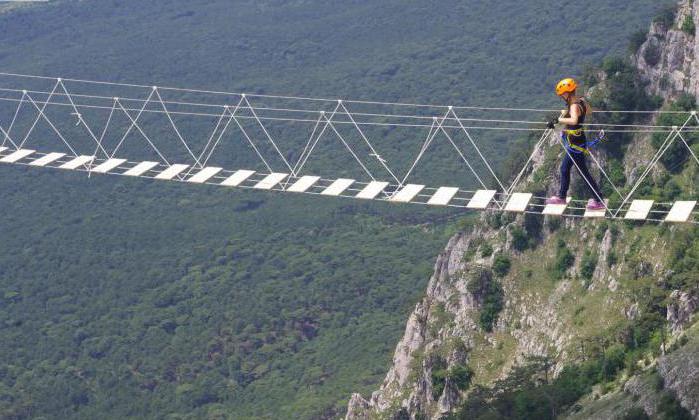 Pont suspendu sur Ai-Petri: photos, description et commentaires des touristes